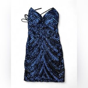Blue Sequin Dress